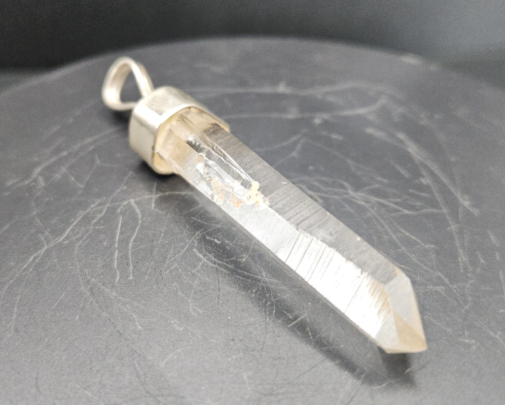 Handmade Sterling Silver Quartz Crystal Pendant