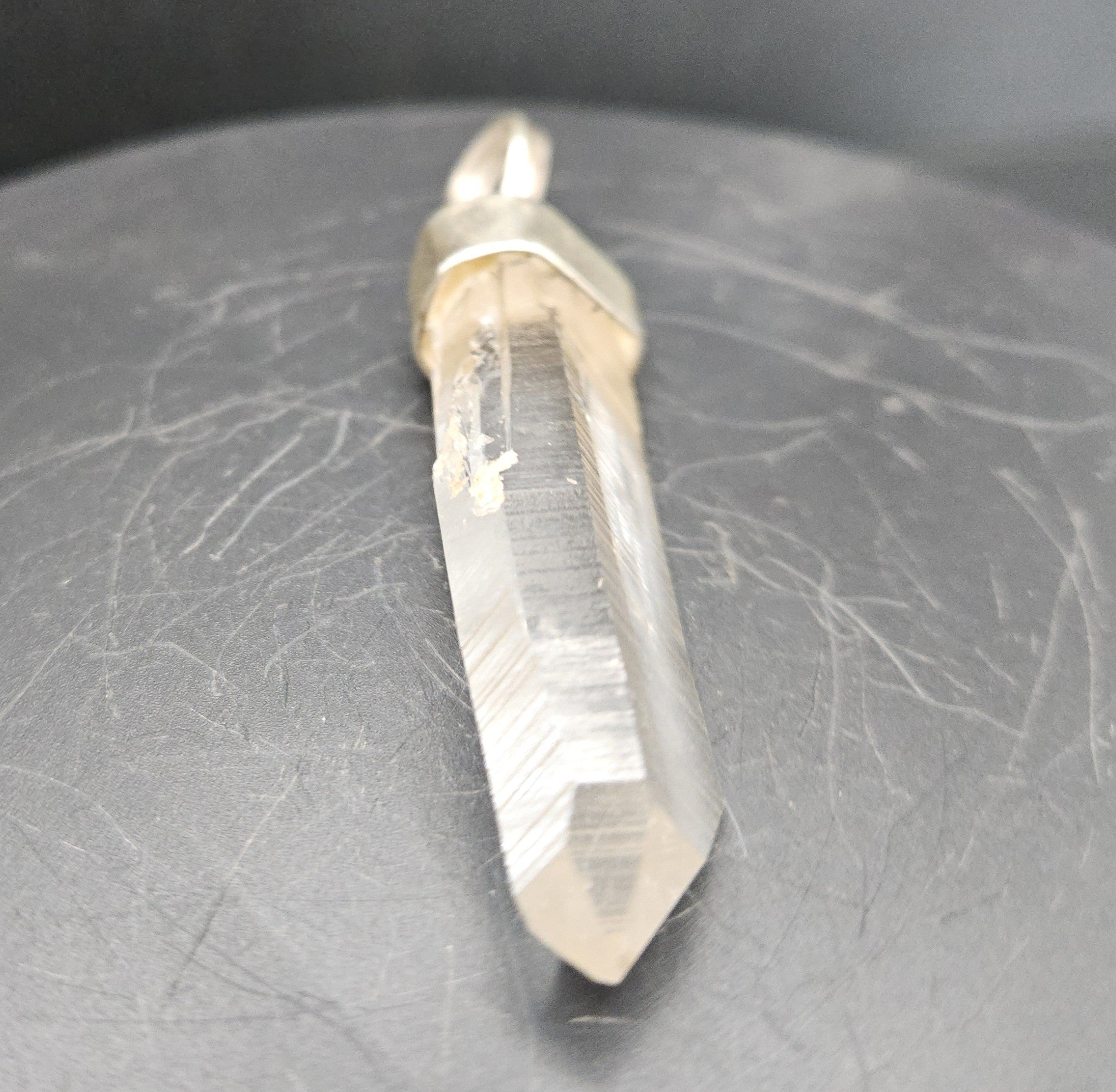 Handmade Sterling Silver Quartz Crystal Pendant