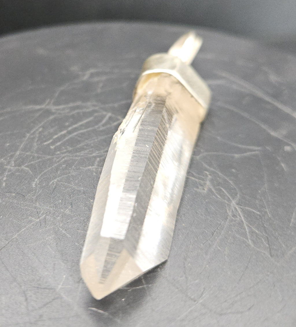 Handmade Sterling Silver Quartz Crystal Pendant