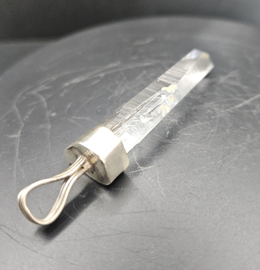 Handmade Sterling Silver Quartz Crystal Pendant