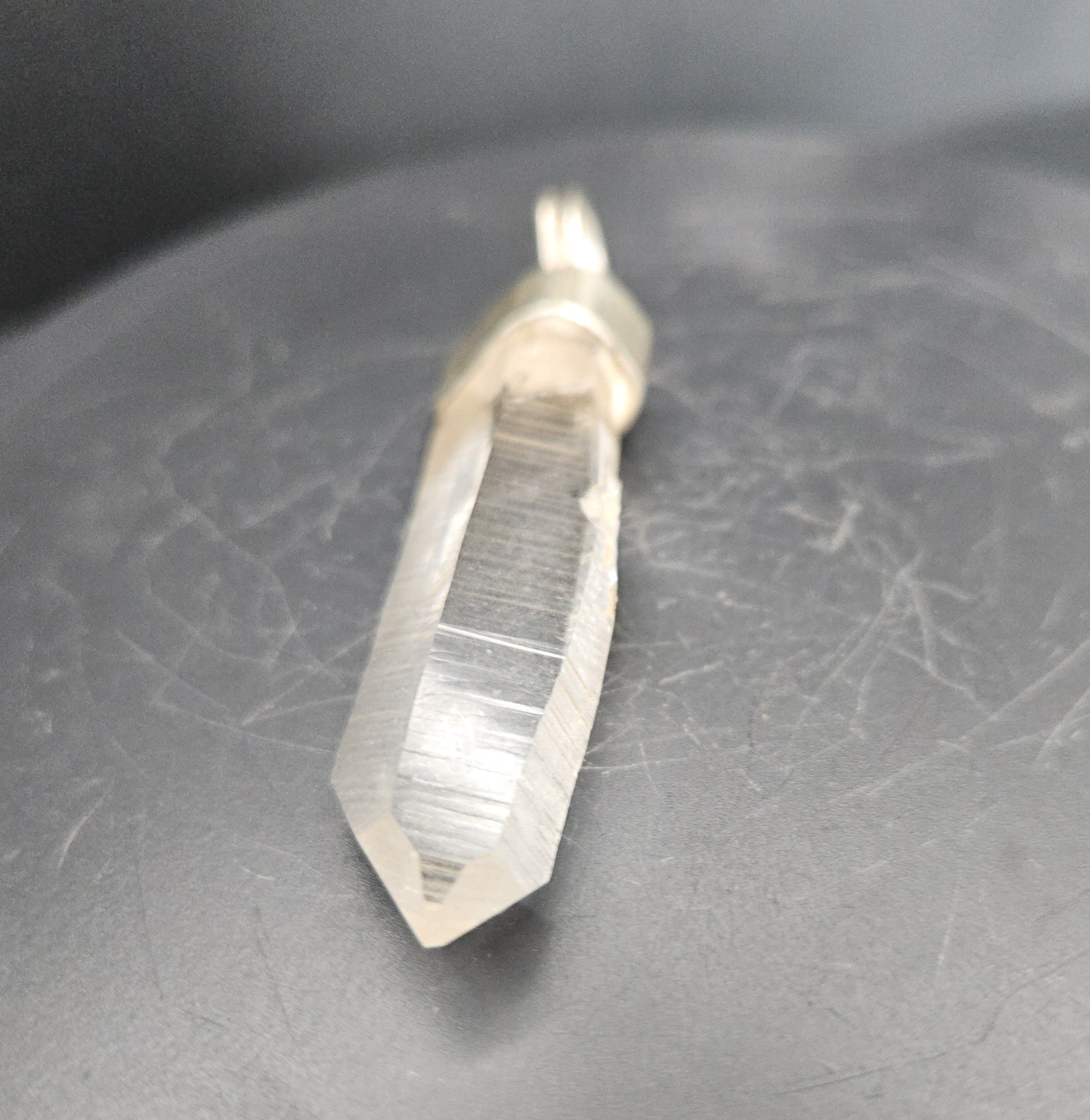 Handmade Sterling Silver Quartz Crystal Pendant