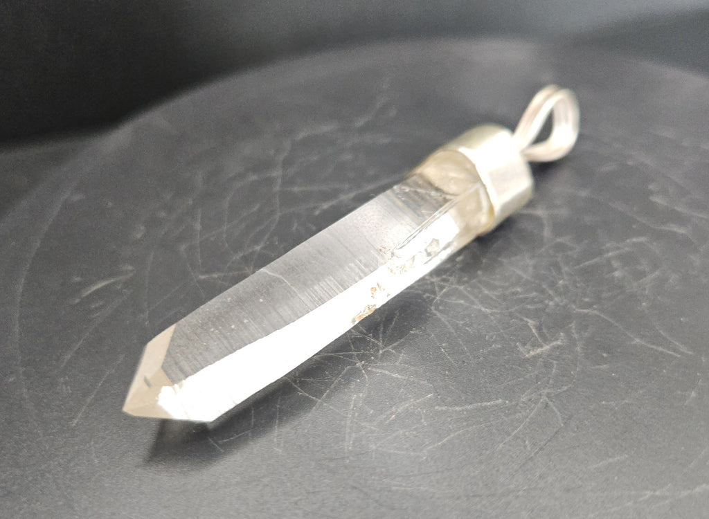 Handmade Sterling Silver Quartz Crystal Pendant