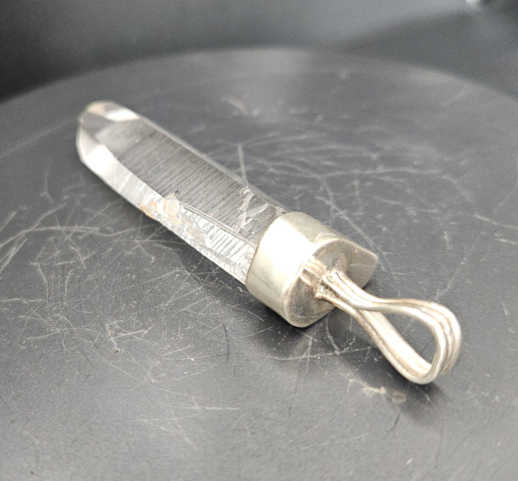 Handmade Sterling Silver Quartz Crystal Pendant
