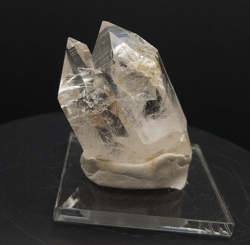 "Embracing for Impact" - Mounted Quartz Crystal Point