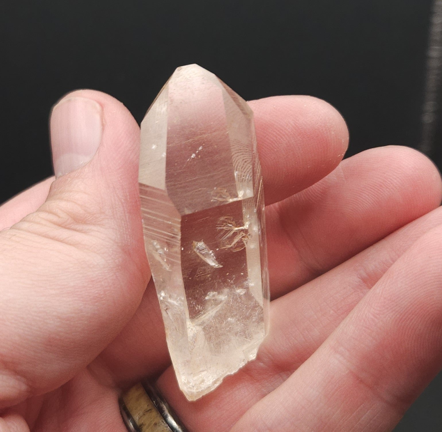 Medium sized quartz crystal point