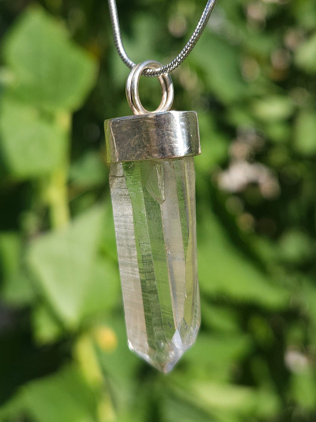 Handmade Sterling Silver Quartz Crystal Pendant