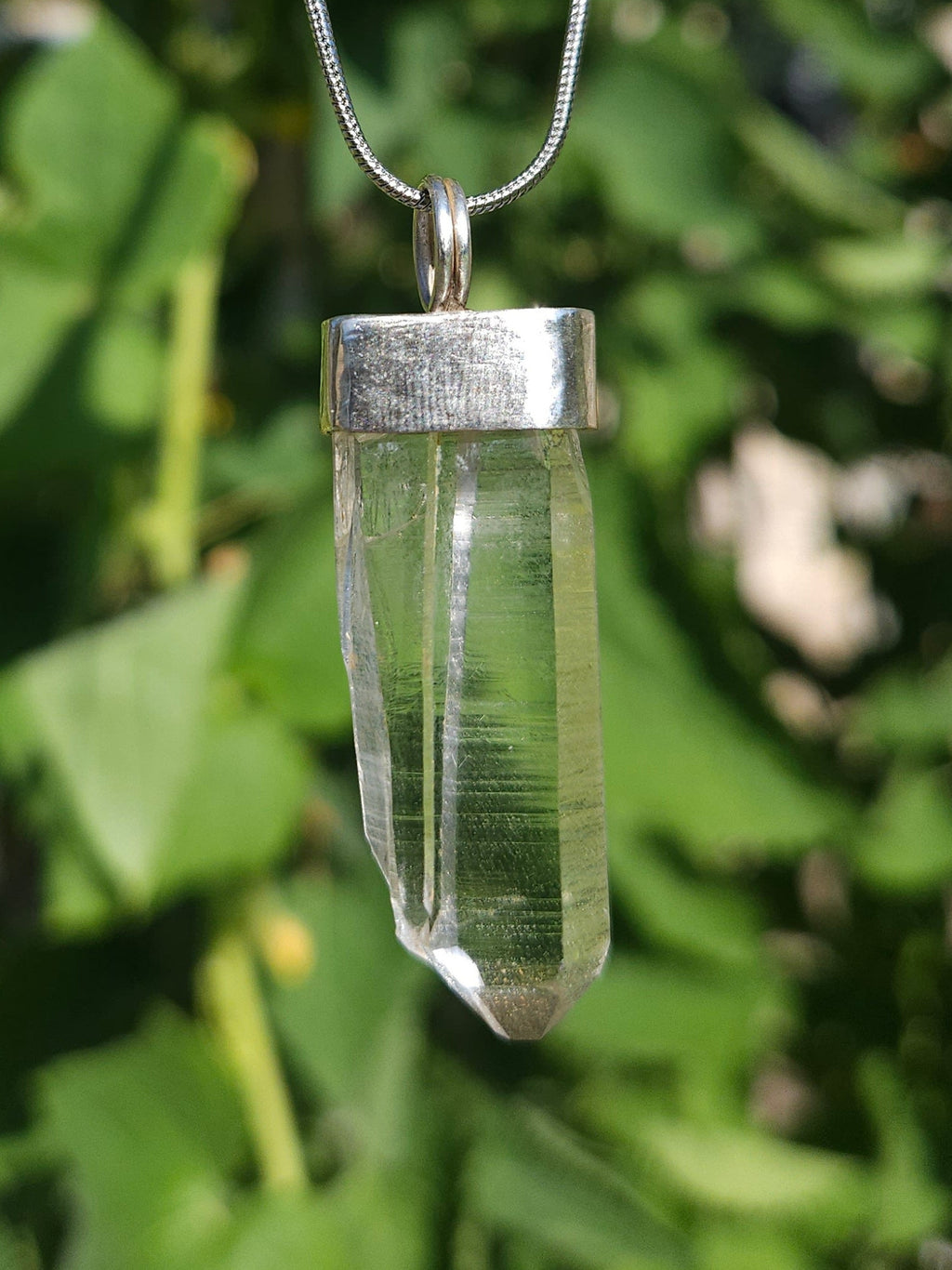 Handmade Sterling Silver Quartz Crystal Pendant