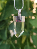 Handmade Sterling Silver Quartz "Window" Crystal Pendant