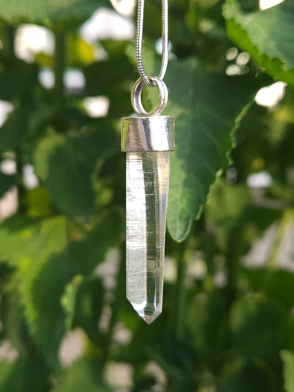 Handmade Sterling Silver Quartz Crystal Pendant