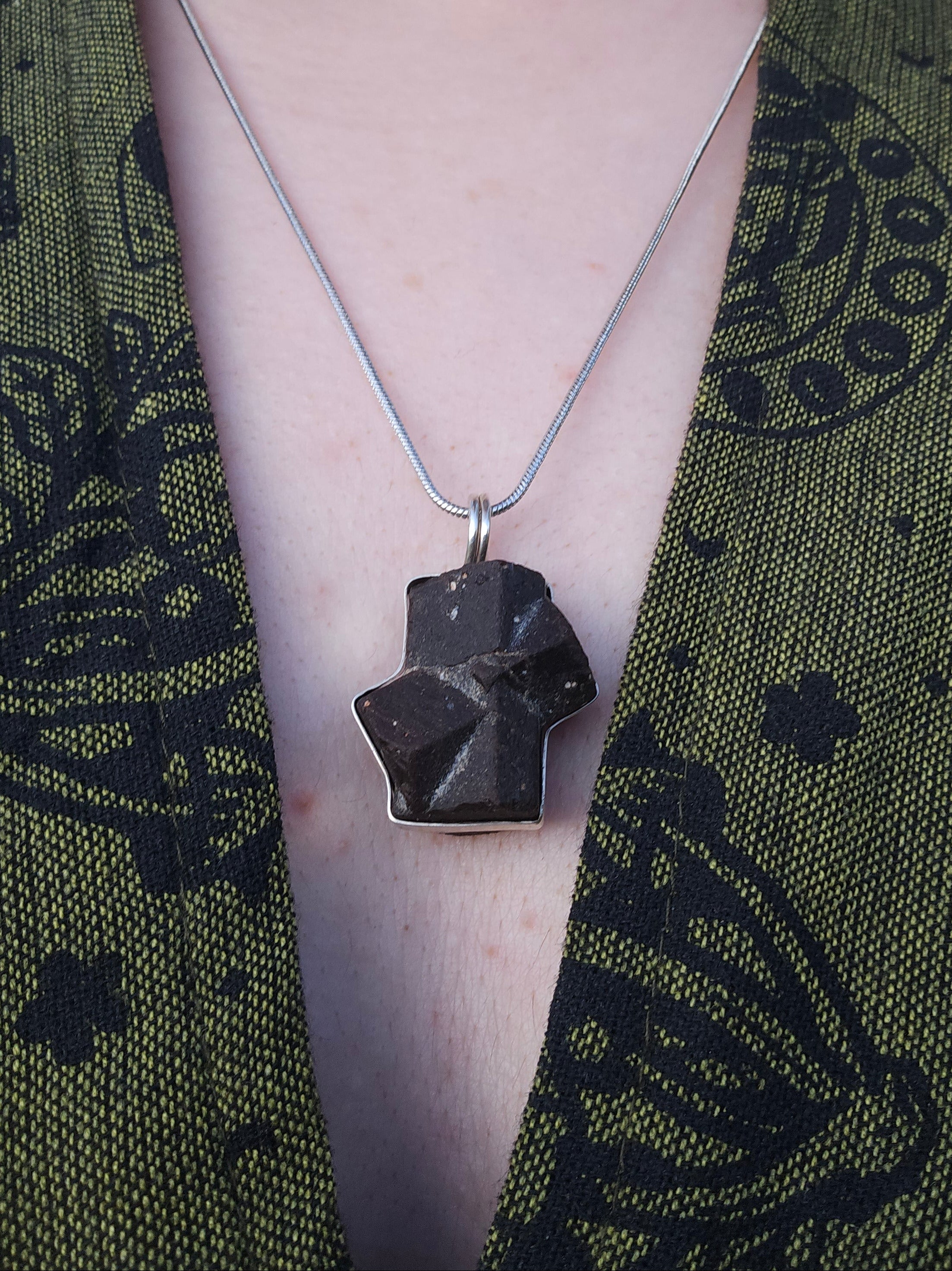 Handmade Sterling Silver wrapped Staurolite