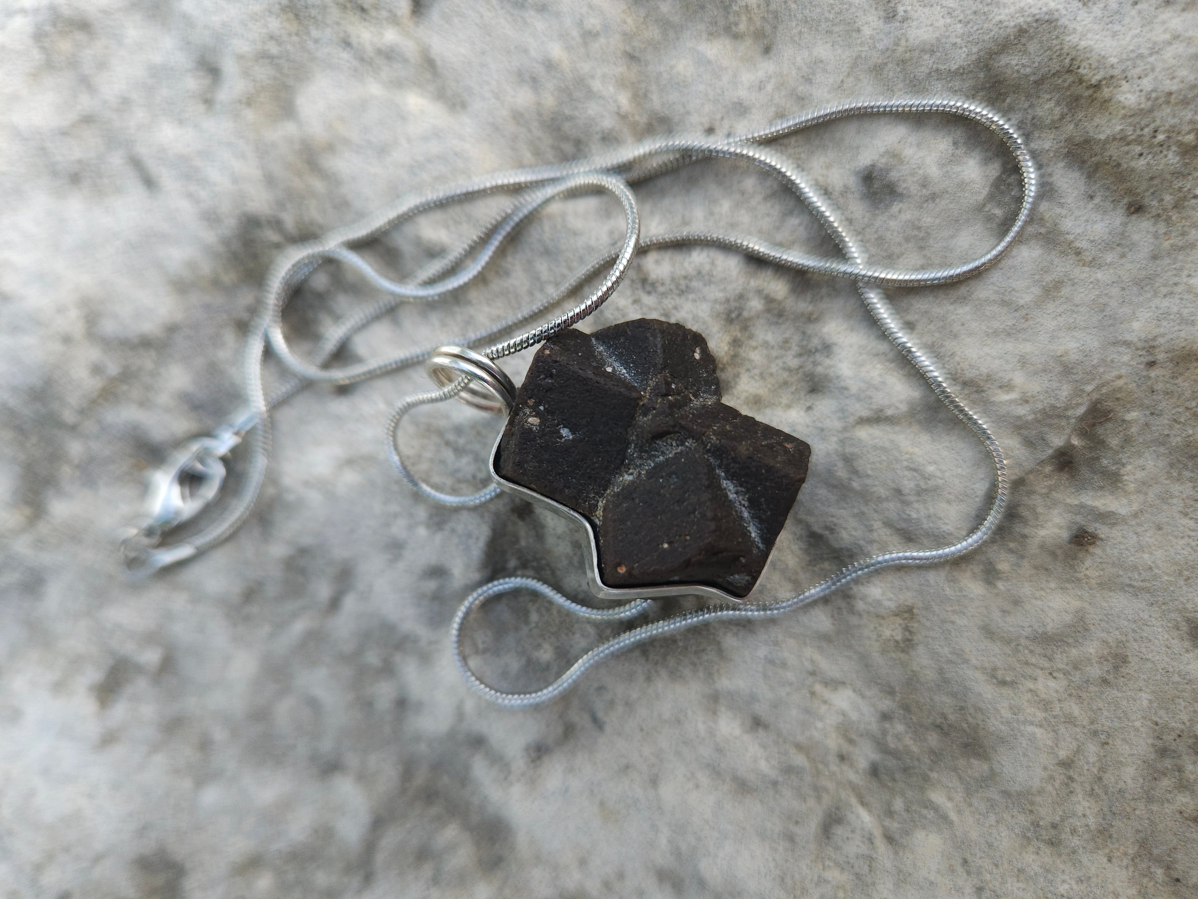 Handmade Sterling Silver wrapped Staurolite