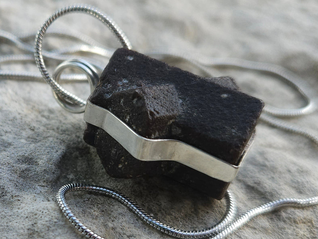 Handmade Sterling Silver wrapped Staurolite
