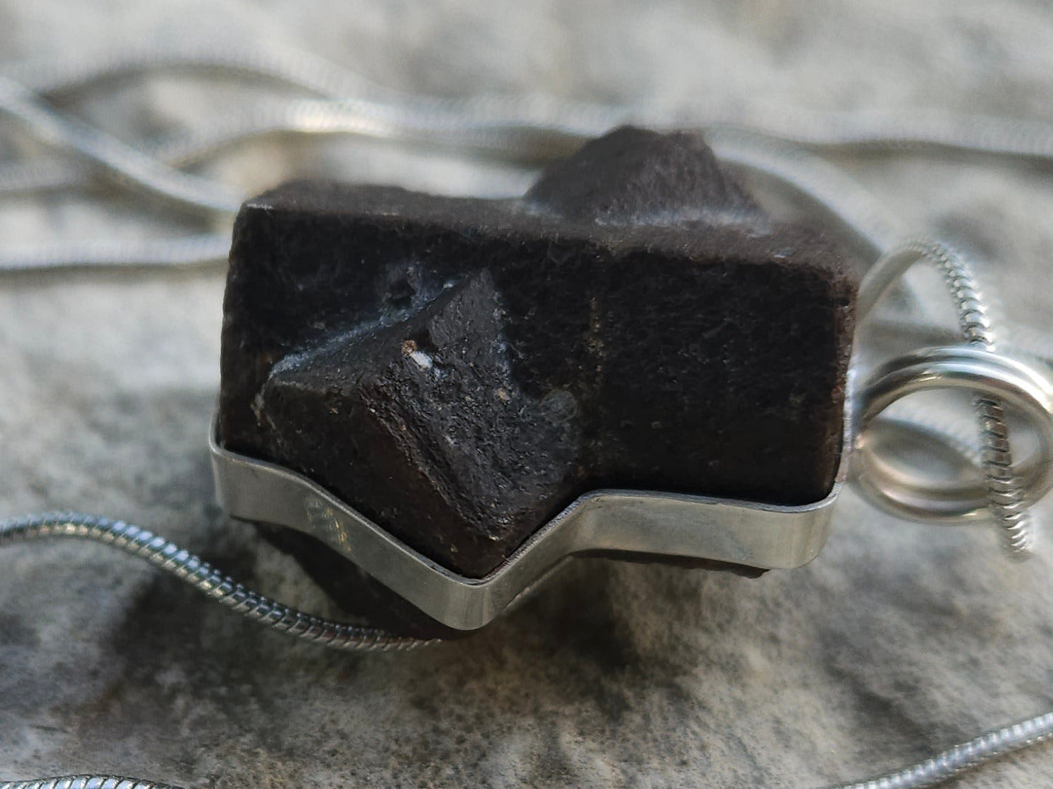 Handmade Sterling Silver wrapped Staurolite