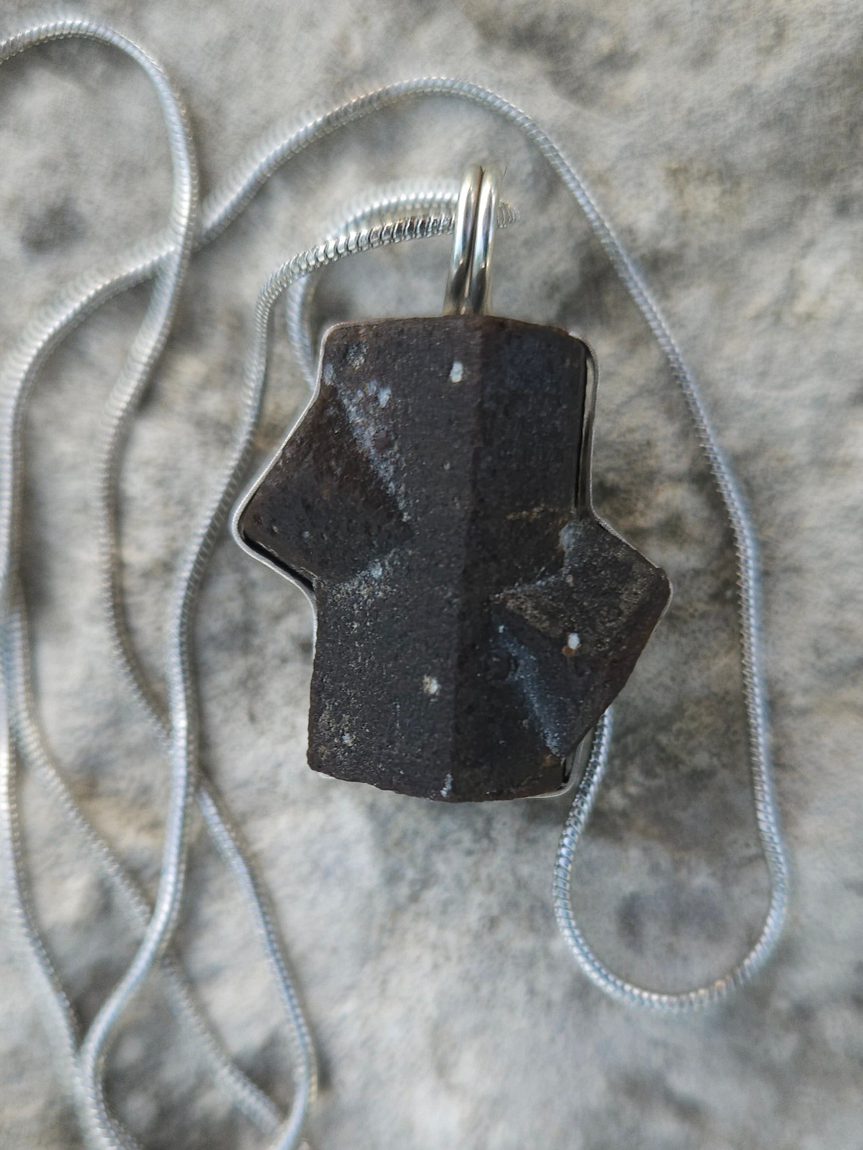 Handmade Sterling Silver wrapped Staurolite