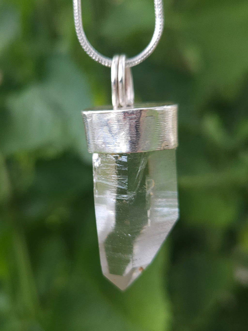 Handmade Sterling Silver Quartz Crystal Pendant