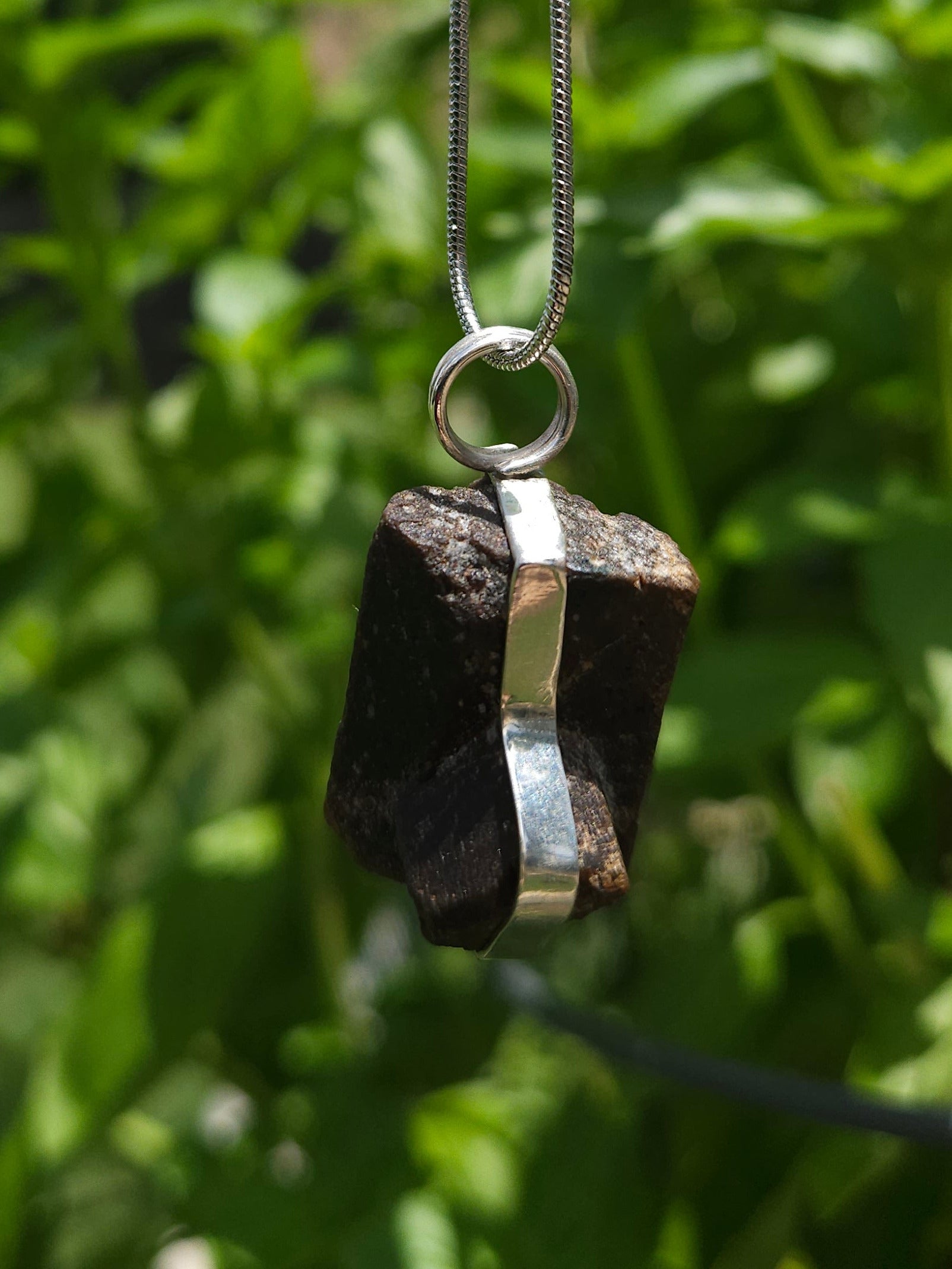 Handmade Sterling Silver wrapped Staurolite