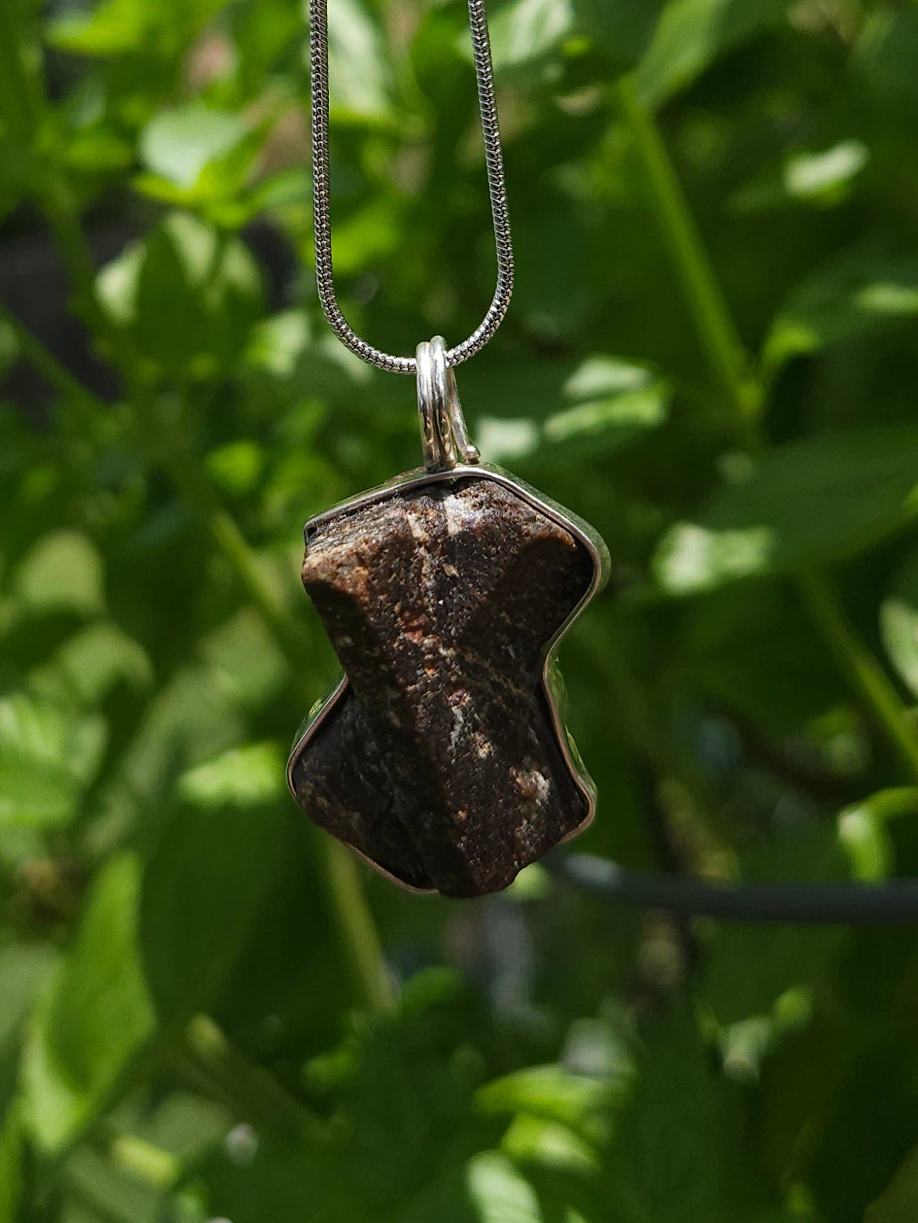 Handmade Sterling Silver wrapped Staurolite