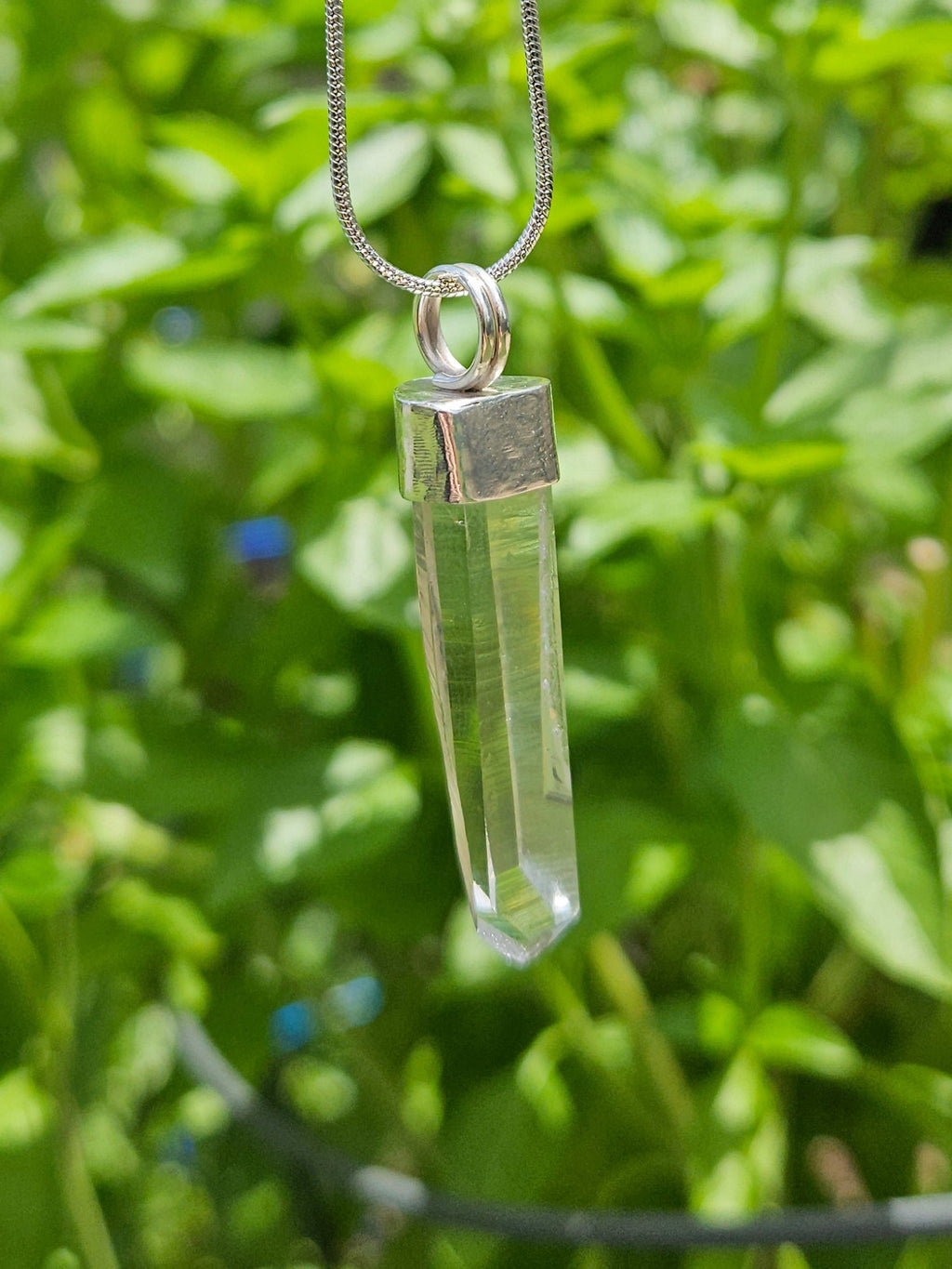 Handmade Sterling Silver Quartz Crystal Pendant