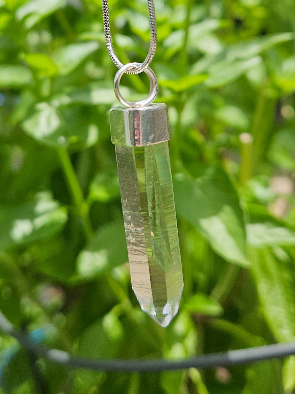 Handmade Sterling Silver Quartz Crystal Pendant