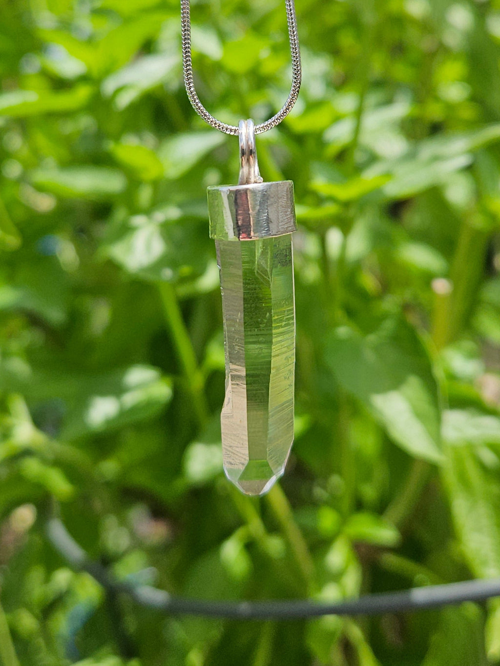 Handmade Sterling Silver Quartz Crystal Pendant