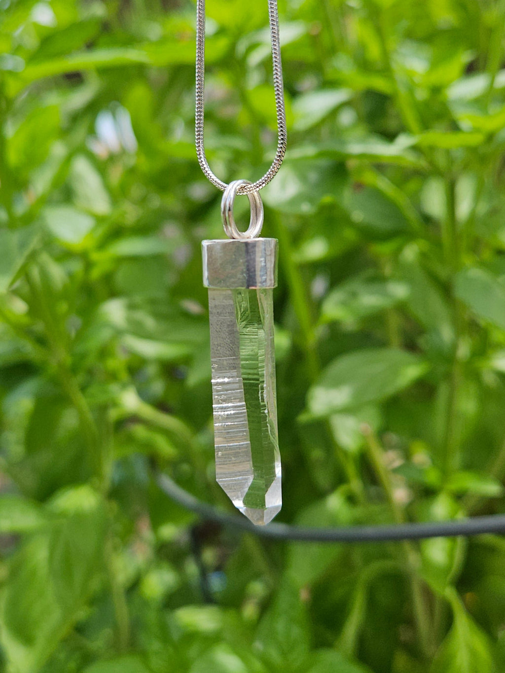 Handmade Sterling Silver Quartz Crystal Pendant