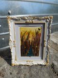 Autumn - Original, Signed Watercolor - 1.5"x2" in a 2"x3" magnetic frame