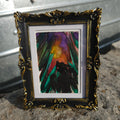 Howl - Original, Signed Watercolor - 1.5"x2" in a 2"x3" magnetic frame
