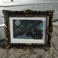 Nocturnal - Original, Signed Watercolor - 1.5"x2" in a 2"x3" magnetic frame