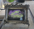 Bat Watching - Original, Signed Watercolor - 5"x7" in a 6.5"x8.5" frame