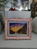 Ghosties in the Gorge - Original, Signed Watercolor - 1.5"x2" in a 2"x3" magnetic frame