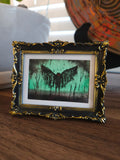 Mothman - Original, Signed Watercolor - 1.5"x2" in a 2"x3" magnetic frame