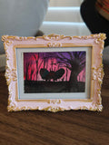 Mothman - Original, Signed Watercolor - 1.5"x2" in a 2"x3" magnetic frame