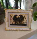 Mothman - Original, Signed Watercolor - 1.5"x2" in a 2"x3" magnetic frame
