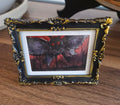 Mothman - Original, Signed Watercolor - 1.5"x2" in a 2"x3" magnetic frame