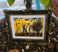 Bats - Original, Signed Watercolor - 1.5"x2" in a 2"x3" magnetic frame