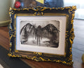 Mothman - Original, Signed Watercolor - 1.5"x2" in a 2"x3" magnetic frame
