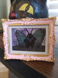 Mothman - Original, Signed Watercolor - 1.5"x2" in a 2"x3" magnetic frame