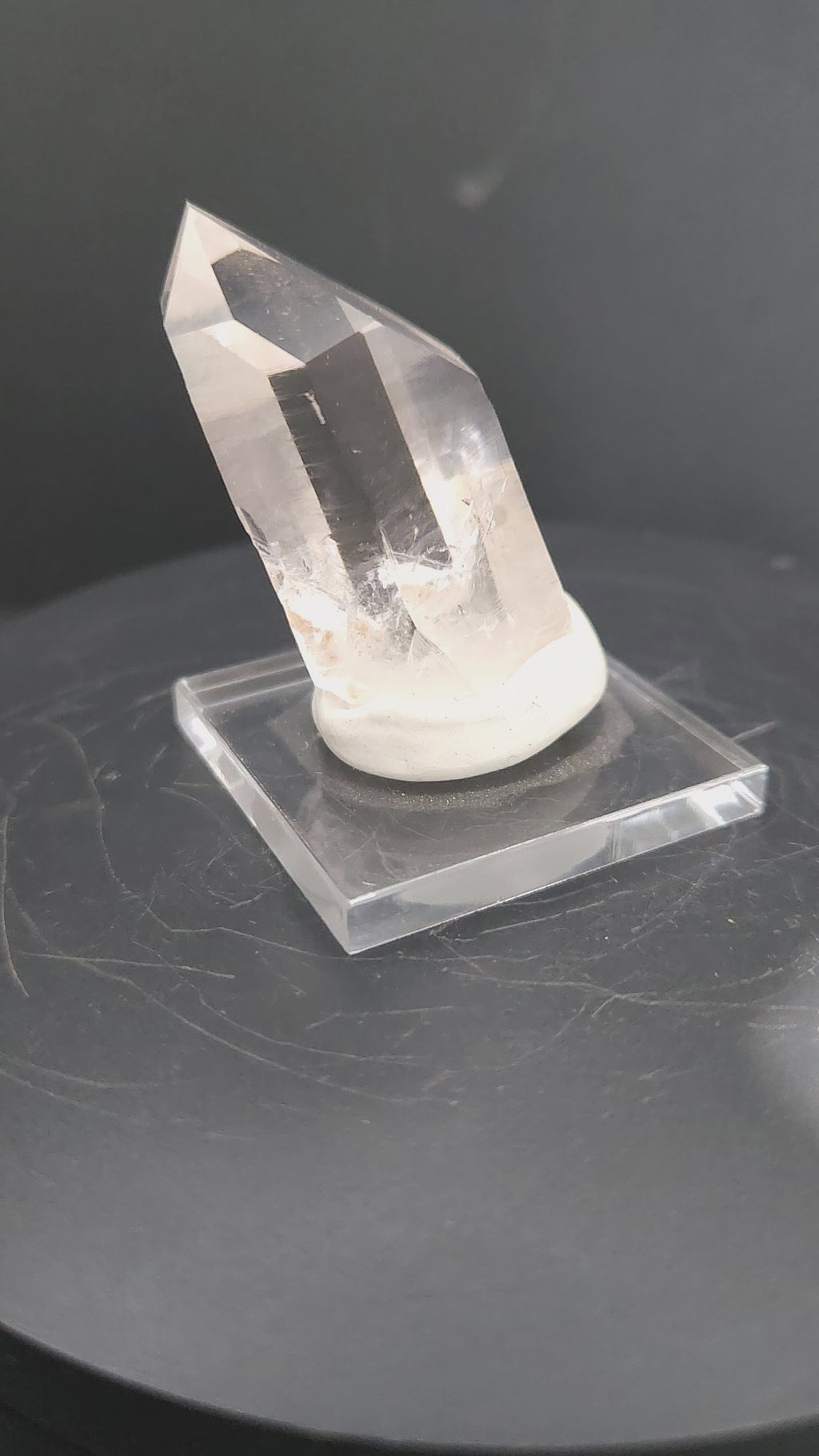 Mounted Large, Perfect Quartz Crystal Point