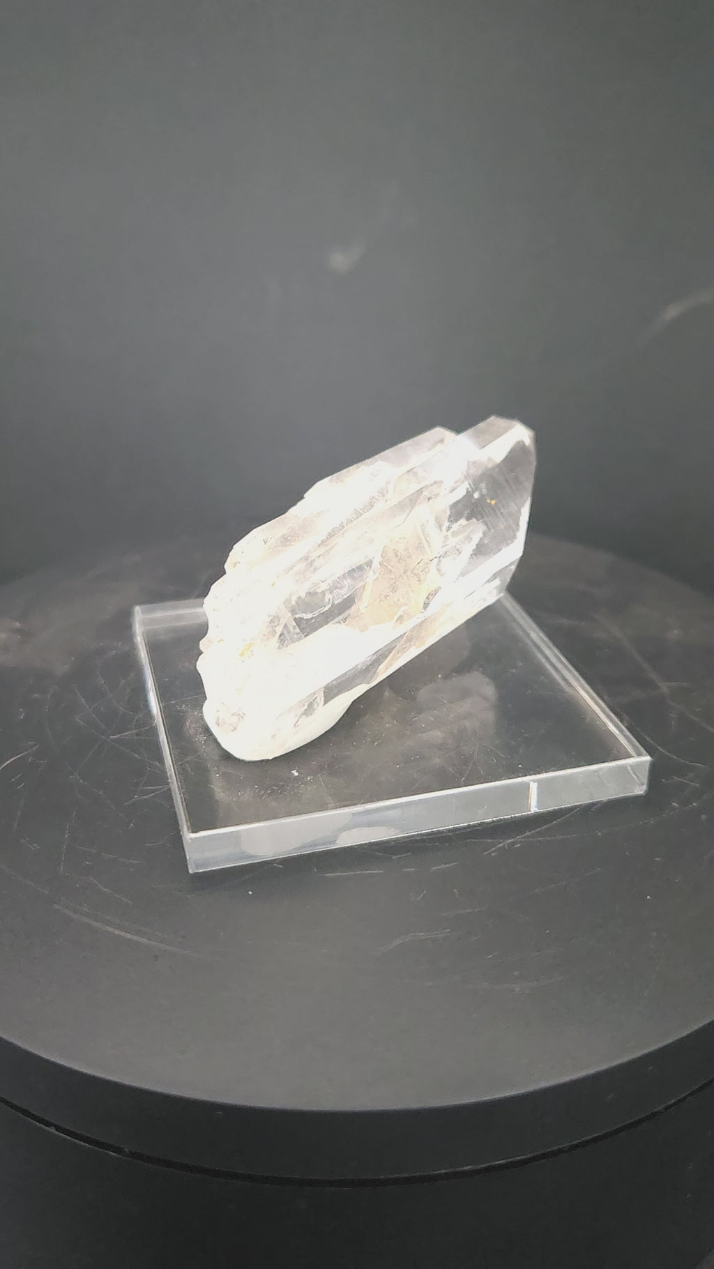 "Rocket Ship" - Unique Mounted Quartz Crystal Specimen