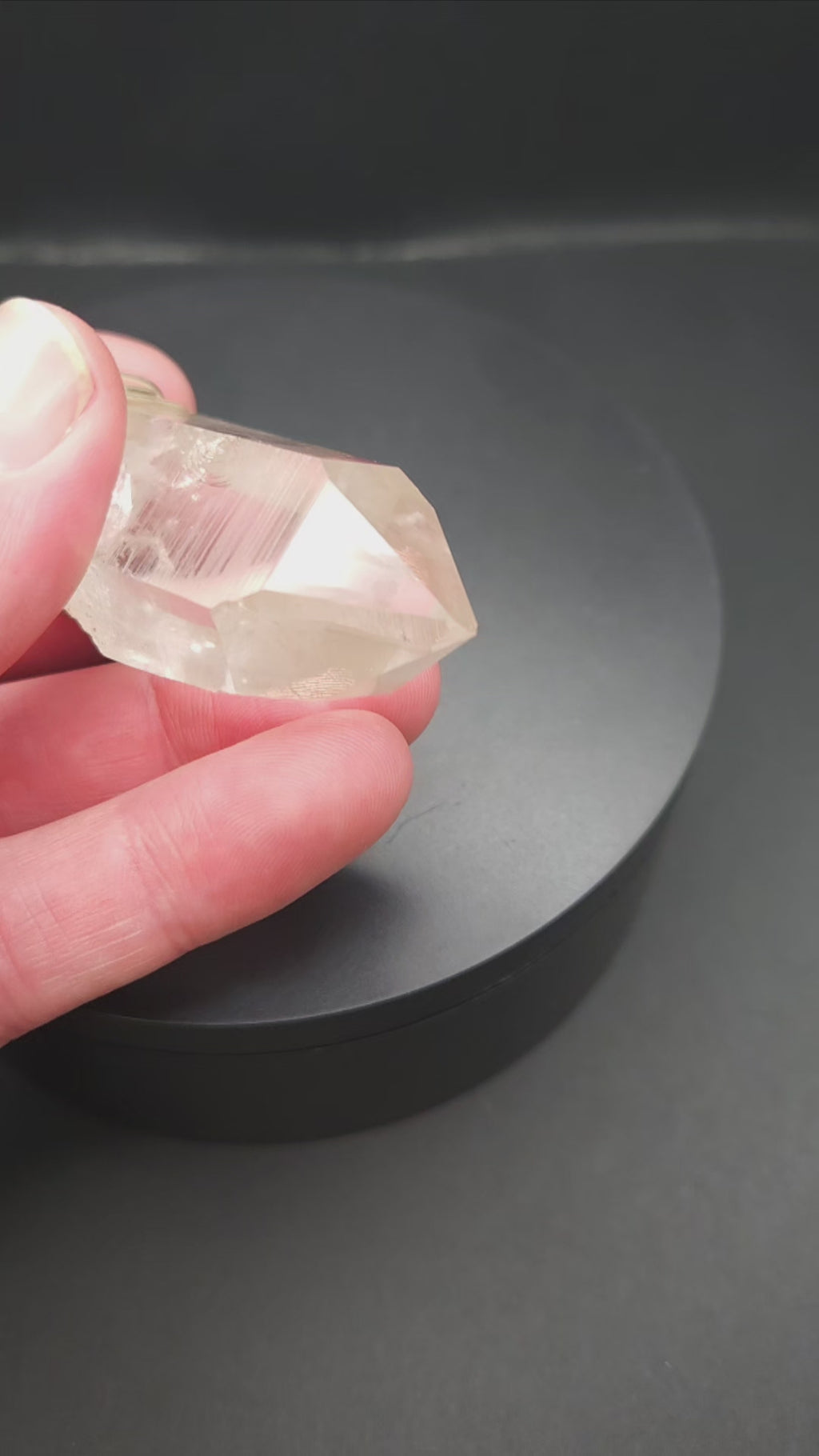 Handmade Silver Quartz Crystal Pendant - Large Natural Point