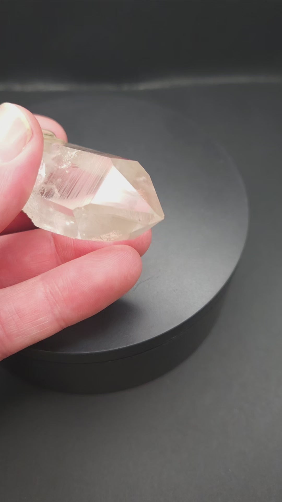 Handmade Silver Quartz Crystal Pendant - Large Natural Point