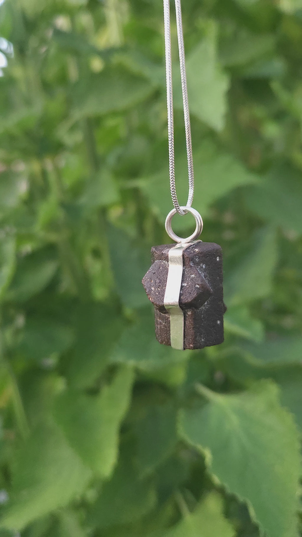Handmade Sterling Silver wrapped Staurolite
